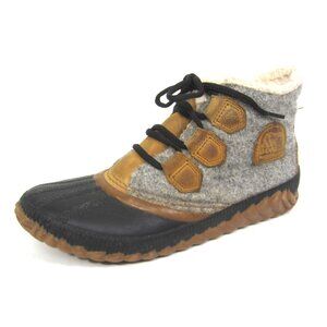 Sorel Womens 6.5 Out 'N About Duck Boots Quarry Edition Waterproof Gray Lace Up